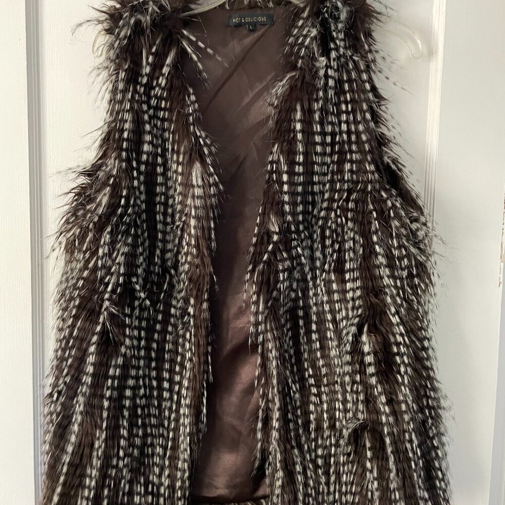 Hot & Delicious Faux Feather Vest
